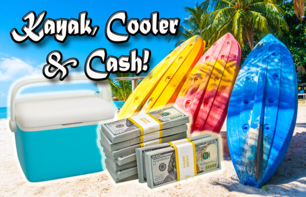 Win a Kayak, Bluetooth Cooler and $500 cash!